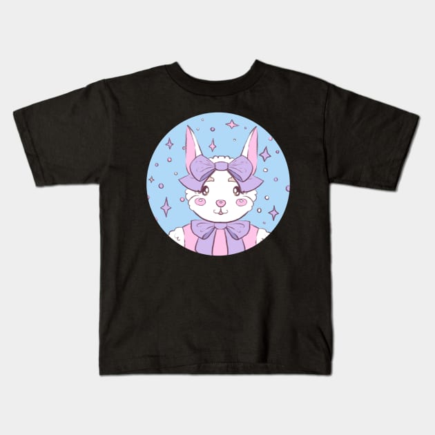 Frilly Bunny Sticker Kids T-Shirt by catherynsart